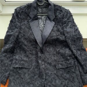 Zara Black Textured Blazer
